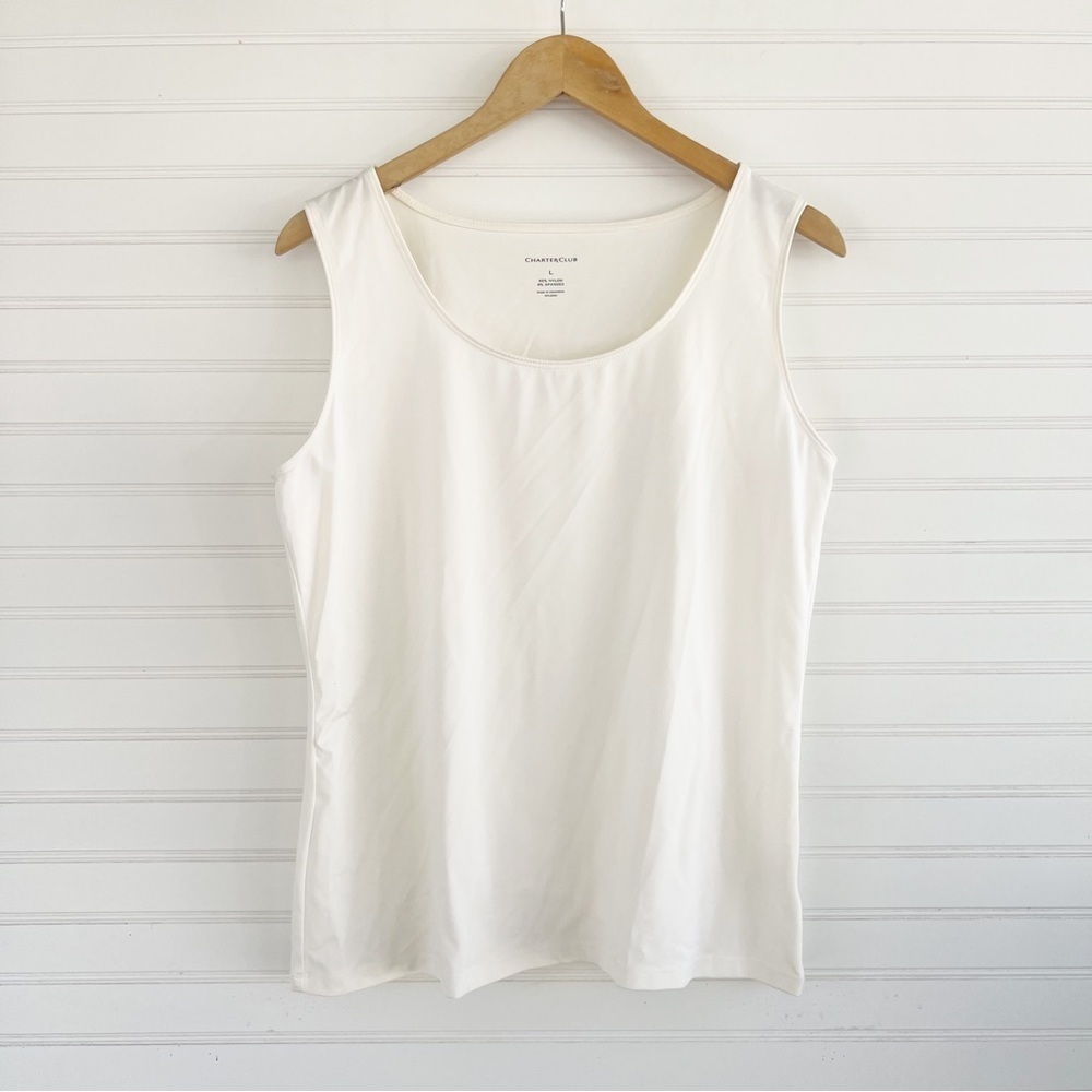 Charter Club stretch tank‎ shape wear top Size Large